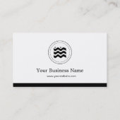 Librarian Black White Changeable Logo Visitekaartje (Achterkant)