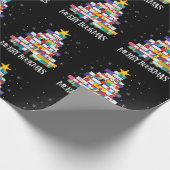 Librarian Book Lover Books kerstboom Merry Bo Cadeaupapier (Hoek)