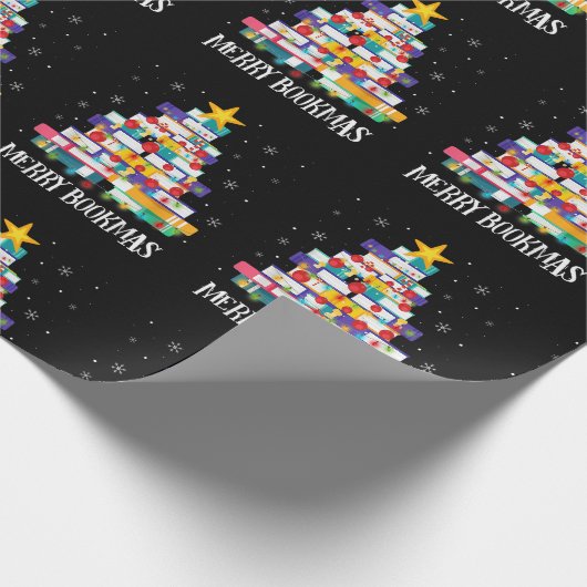 Librarian Book Lover Books kerstboom Merry Bo Cadeaupapier (Hoek)