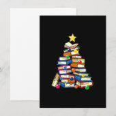 Librarian Book Lover Books kerstboom Merry Bo Kaart (Voorkant / Achterkant)