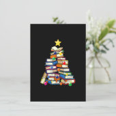 Librarian Book Lover Books kerstboom Merry Bo Kaart (Staand voorkant)