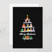 Librarian Book Lover Books kerstboom Merry Bo Kaart (Voorkant / Achterkant)