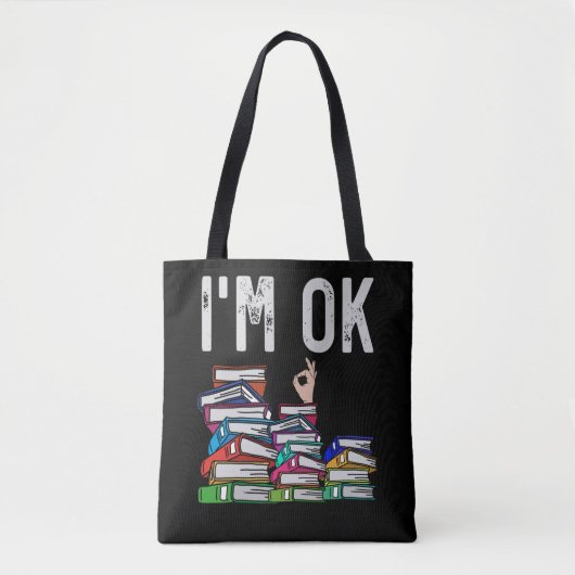 Librarian Book Reader Funny Book Lover Tote Bag (Voorkant)