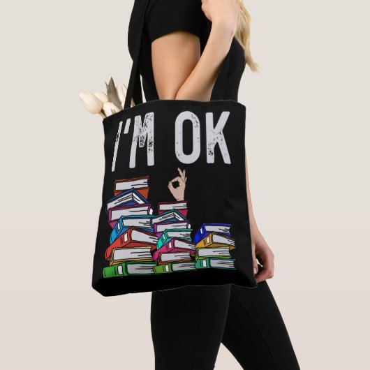 Librarian Book Reader Funny Book Lover Tote Bag (Dichtbij)