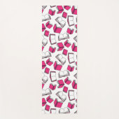 Librarian Book Reader Pink White Yogamat (Voorkant)