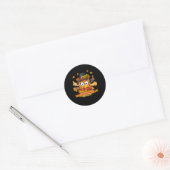 Librarian Book Reader Turkey Thanksgiving herfst Ronde Sticker (Envelop)