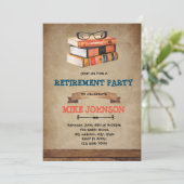 Librarian Book Thgeacht Retirement uitnodiging (Staand voorkant)