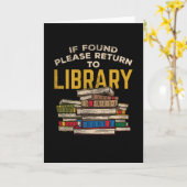 Librarian Books Gift Kaart (Gele Bloem)