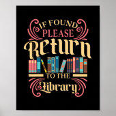 Librarian Bookworm Book Lover Library Poster (Voorkant)