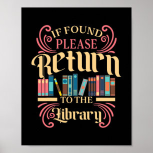 Librarian Bookworm Book Lover Library Poster