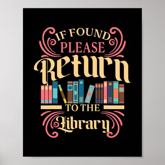 Librarian Bookworm Book Lover Library Poster (Voorkant)