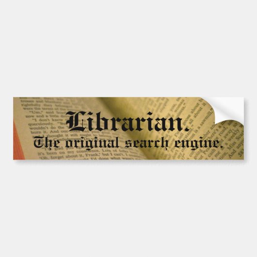Librarian Bumpersticker (Voorkant)