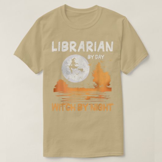 Librarian by Day heks by Night Women Halloween T-shirt (Design voorkant)