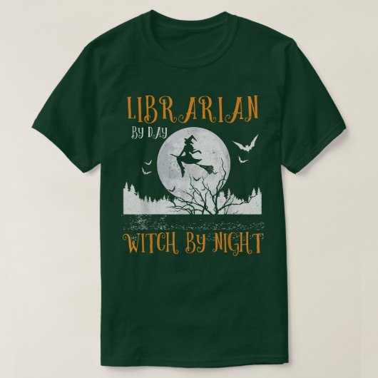 Librarian By Day Witch By Night Women Halloween T-shirt (Design voorkant)