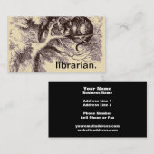 Librarian | Cheshire Cat Alice in Wonderland Visitekaartje (Voorkant / Achterkant)