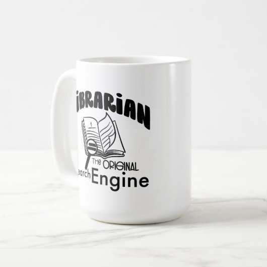 Librarian de Original Search Engine Coffee Mok (Voorkant links)