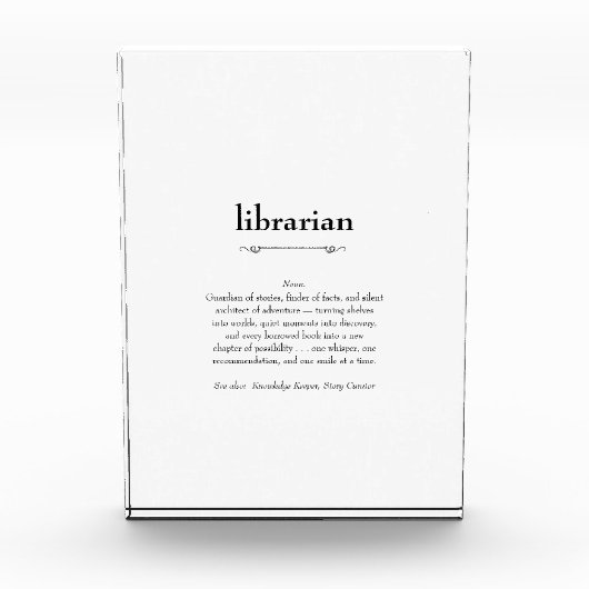 Librarian Definition Appreciation Gift Fotoblokken (Voorkant)