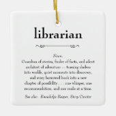 Librarian Definition Appreciation Gift Keramisch Ornament (Voorkant)