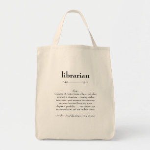 Librarian Definition Appreciation Gift Tote Bag