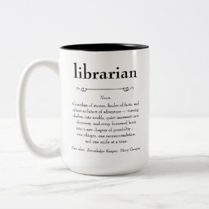Librarian Definition Appreciation Gift Tweekleurige Koffiemok