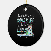 Librarian Er is sneeuwruimte als de bibliotheek Keramisch Ornament (Links)
