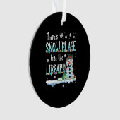 Librarian Er is sneeuwruimte als de bibliotheek Ornament (voorkant)