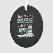 Librarian Er is sneeuwruimte als de bibliotheek Ornament (voorkant)