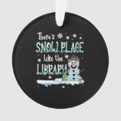 Librarian Er is sneeuwruimte als de bibliotheek Ornament (voorkant)