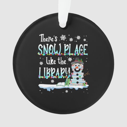 Librarian Er is sneeuwruimte als de bibliotheek Ornament (voorkant)