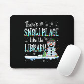 Librarian Er is sneeuwruimte zoals de bibliotheek Muismat (Met muis)