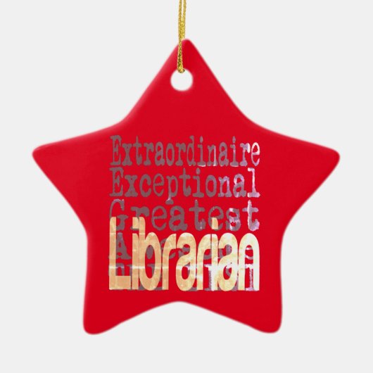 Librarian Extraordinaire Keramisch Ornament (Voorkant)