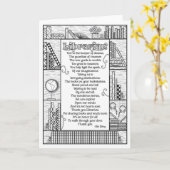 Librarian gedicht (kleurrijk) kaart (Gele Bloem)