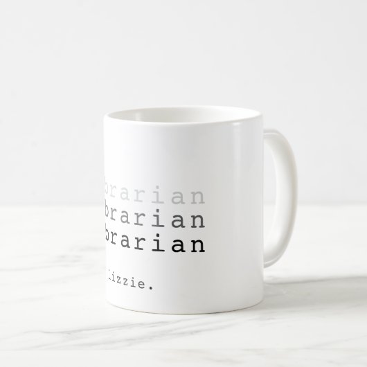 Librarian Gift Custom Coffee Koffiemok (Voorkant rechts)