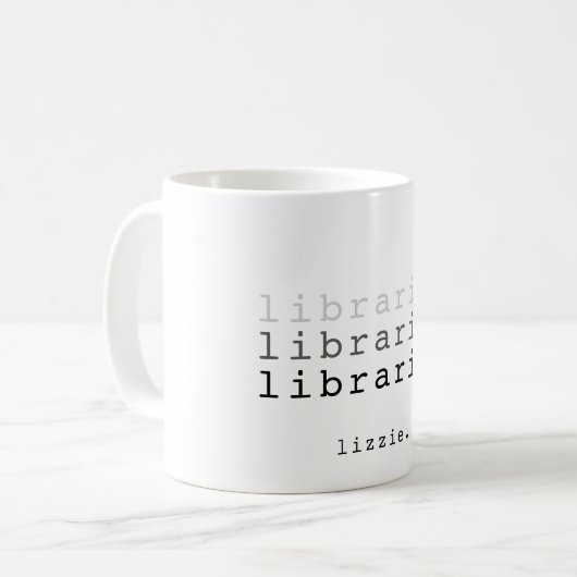 Librarian Gift Custom Coffee Koffiemok (Voorkant links)