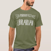 Librarian Gift Cute Perfect Librarian Cat Lover T-shirt (Voorkant)
