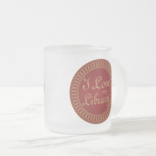 Librarian I Love My Library Froft Mok Gift (Voorkant rechts)