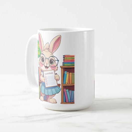 Librarian-in-Training Star – Rabbit Edition Koffiemok (Voorkant links)