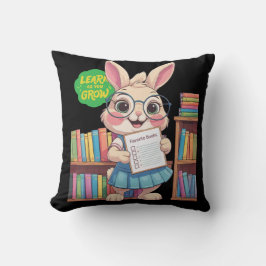 🐰📚 Librarian-in-Training Star – Rabbit Edition Kussen