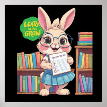 🐰📚 Librarian-in-Training Star – Rabbit Edition