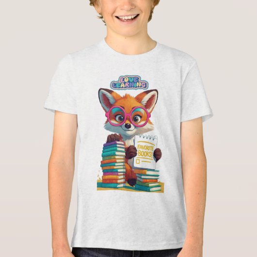 Librarian-in-Training Star Tri-Blend Shirt (Voorkant)