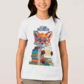 Librarian-in-Training Star Tri-Blend Shirt (Voorkant)