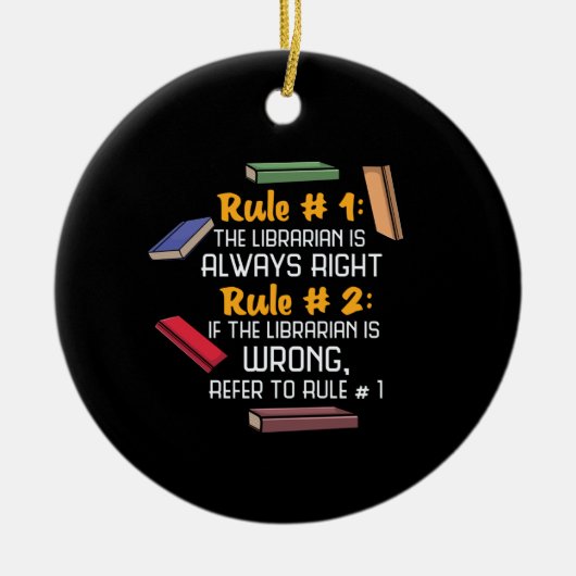 Librarian Keramisch Ornament (Voorkant)