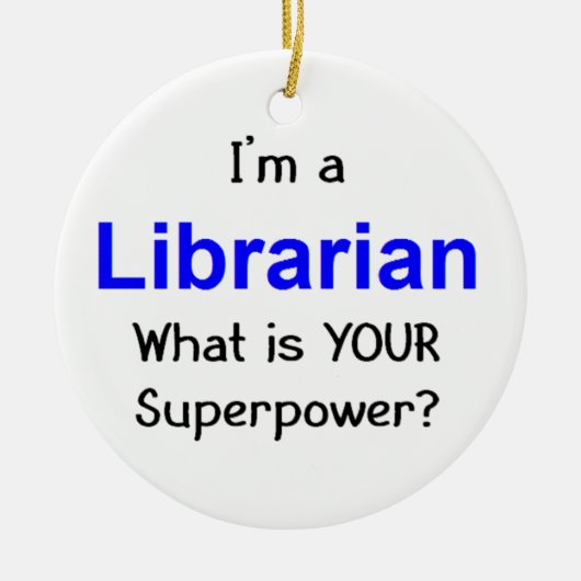 Librarian Keramisch Ornament (Voorkant)