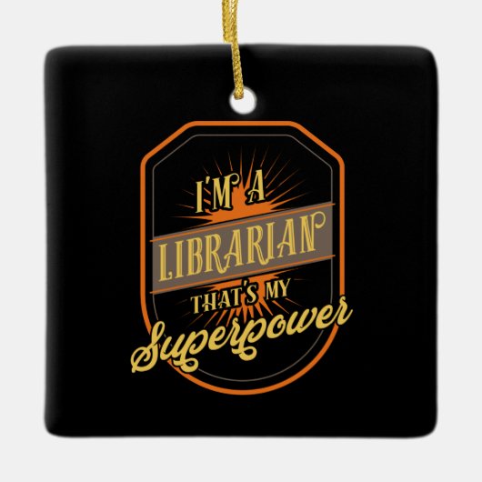 Librarian Keramisch Ornament (Voorkant)