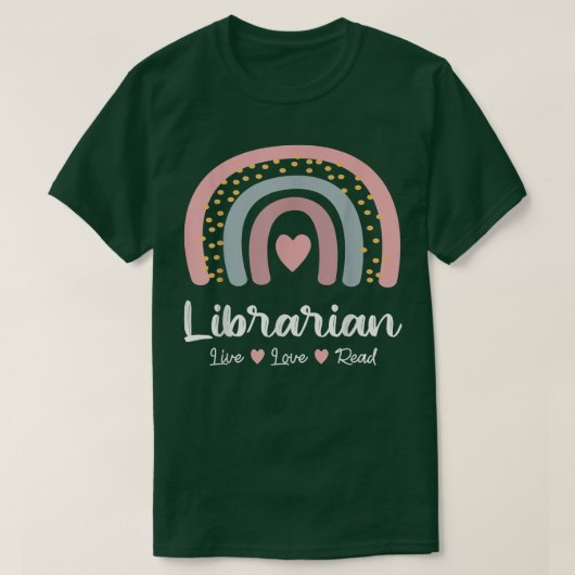 Librarian Library Squad Book Lover Rainbow Cute Li T-shirt (Design voorkant)