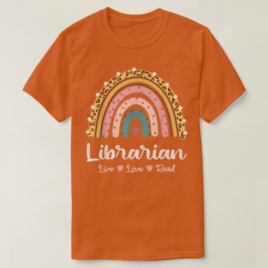 Librarian Library Squad Book Lover Rainbow Cute Li T-shirt (Design voorkant)