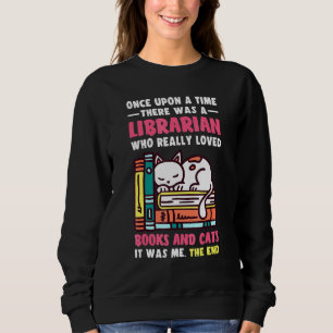 Librarian Loved Books and Cats Reading Bookworm Trui