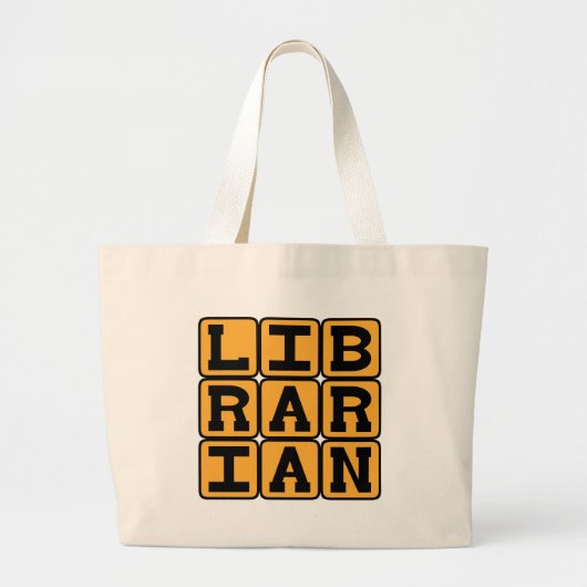 Librarian, Master of Books Grote Tote Bag (Voorkant)