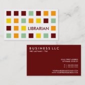 LIBRARIAN (mod-vierkanten) Visitekaartje (Voorkant / Achterkant)