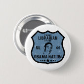 Librarian Obama Nation Ronde Button 5,7 Cm (Voorkant /achterkant)